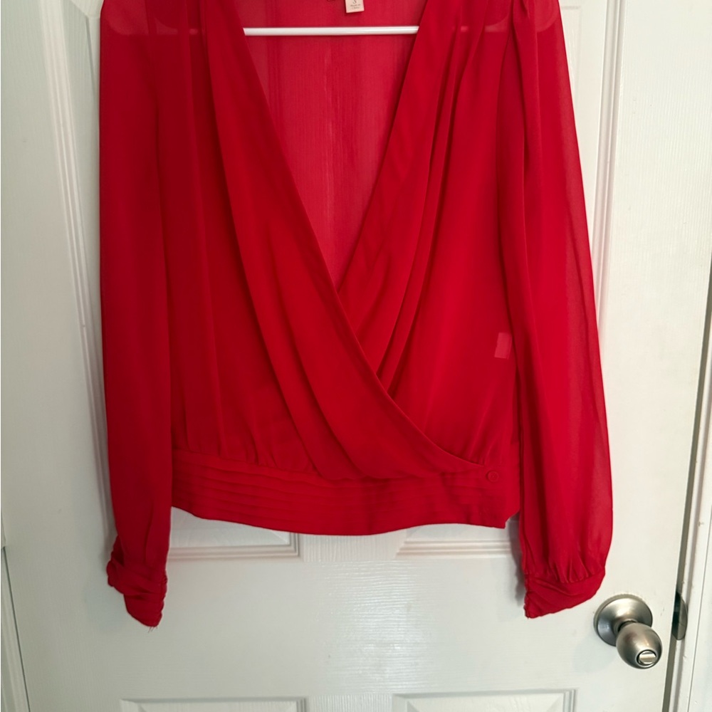 Miami Red Sheer Blouse
